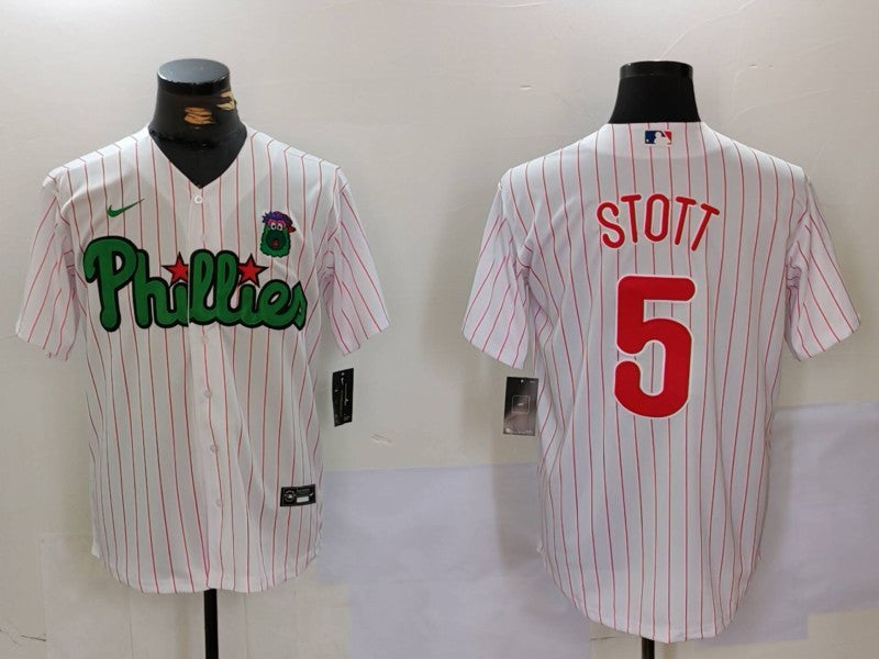 Men's Philadelphia Phillies Bryson Stott #5 White Limited Jersey