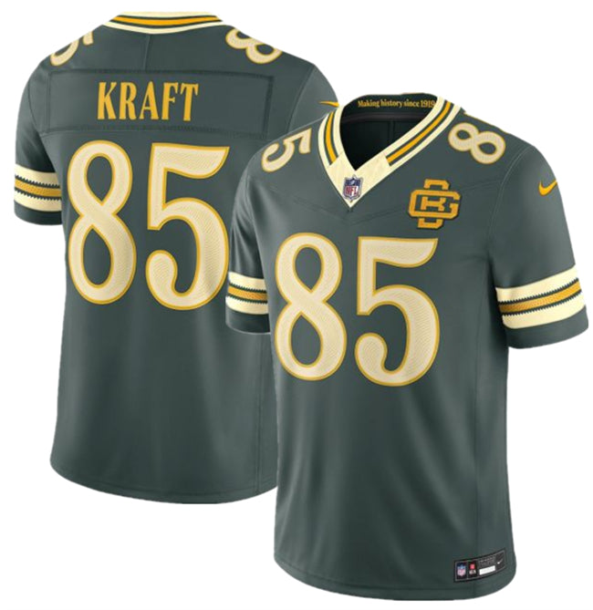 Mens Green Bay Packers #85 Tucker Kraft Dark Green 2026 FUSE Rivalries Collection Limited Stitched Football Jersey