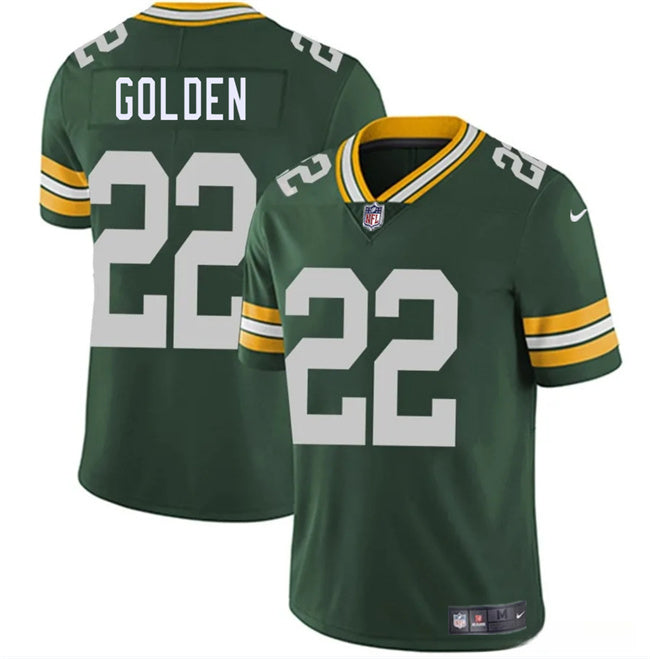 Mens Green Bay Packers #22 Matthew Golden Green 2025 Draft Vapor Untouchable Limited Stitched Football Jersey