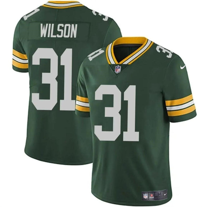 Mens Green Bay Packers #31 Emanuel Wilson Green Vapor Limited Stitched Football Jersey