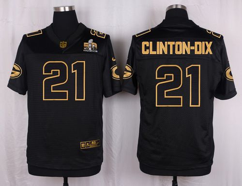 Nike Packers #21 Ha Ha Clinton-Dix Black Mens Stitched NFL Elite Pro Line Gold Collection Jersey