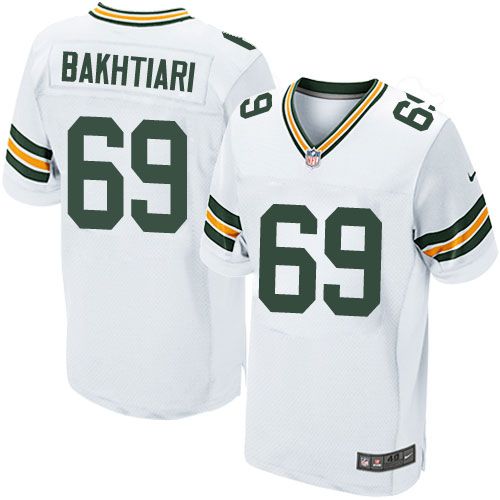 Nike Packers #69 David Bakhtiari White Mens Stitched NFL Elite Jersey