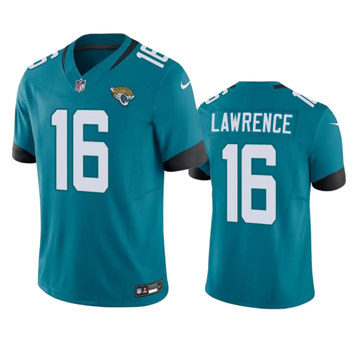 Mens Jacksonville Jaguars #16 Trevor Lawrence Teal 2023 FUSE Vapor Untouchable Limited Stitched Jersey