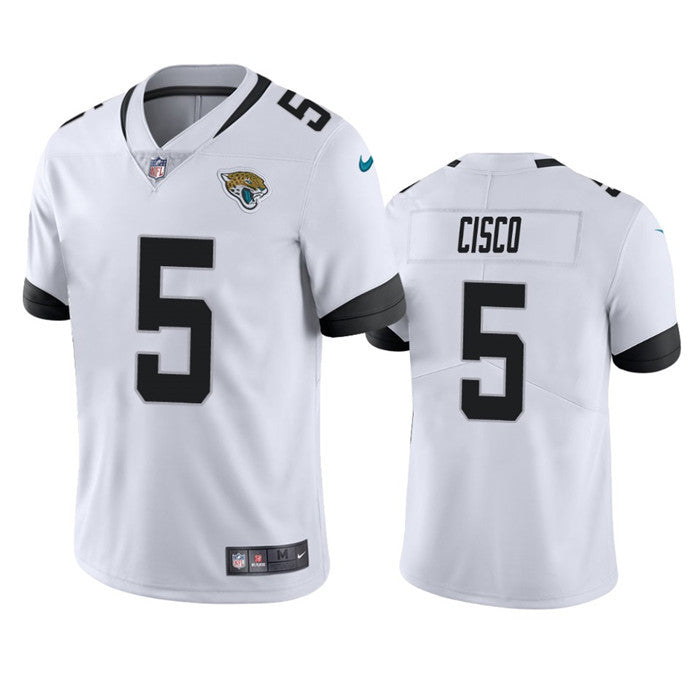 Mens Jacksonville Jaguars #5 Andre Cisco White Vapor Untouchable Limited Stitched Jersey