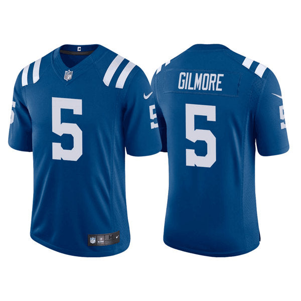 Mens Indianapolis Colts #5 Stephon Gilmore Blue Stitched Football Jersey