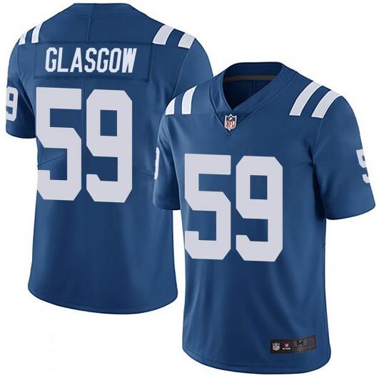 Mens Indianapolis Colts #59 Jordan Glasgow Blue Stitched Jersey