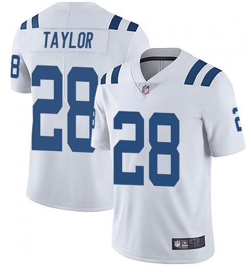 Mens Indianapolis Colts #28 Jonathan Taylor White Stitched Jersey