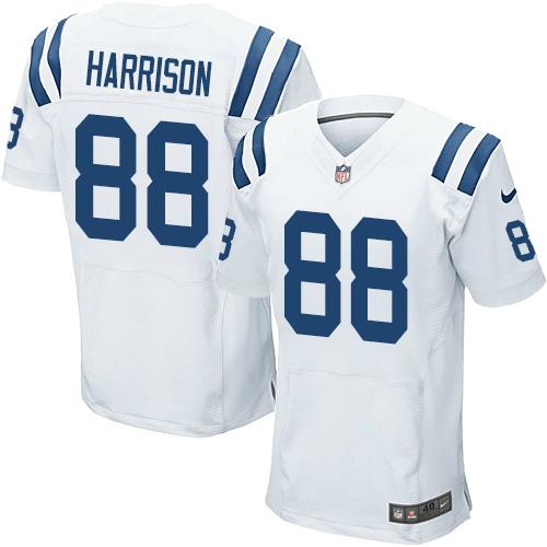 Nike Colts #88 Marvin Harrison White Mens Stitched NFL Elite Jersey