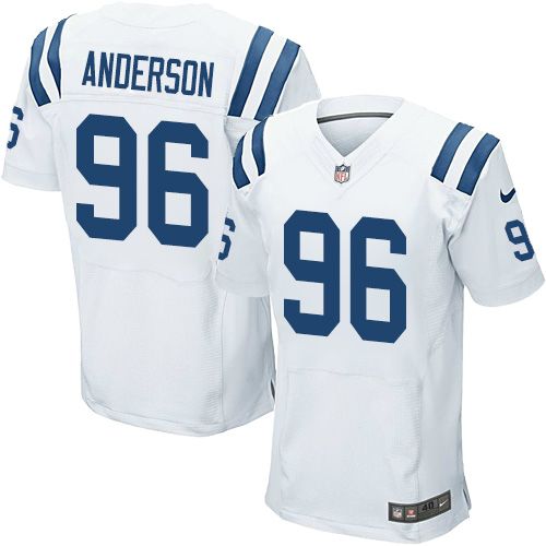Nike Colts #96 Henry Anderson White Mens Stitched NFL Elite Jersey