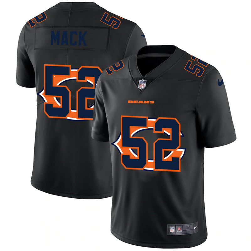 Mens Chicago Bears #52 Khalil Mack Black Shadow Logo Limited Stitched Jersey