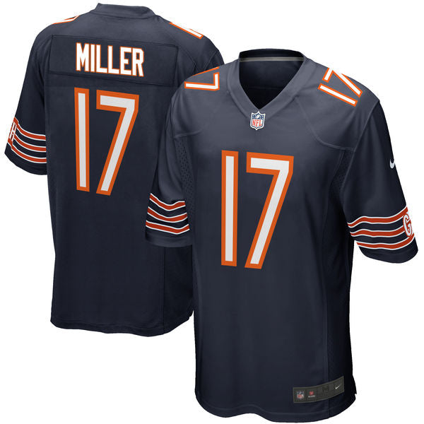 Mens Chicago Bears #17 Anthony Miller Navy 2018 NFL Draft Pick Game Jersey
