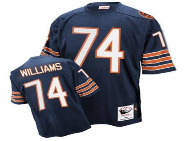 Mitchell Ness Bears #74 Chris Williams Blue Stitched Throwback NFL Jersey