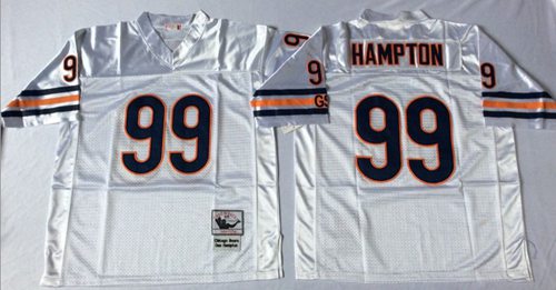 MitchellNess Bears #99 Dan Hampton White Small No Throwback Stitched NFL Jersey