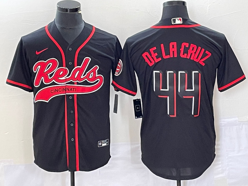 Men's Cincinnati Reds Elly De La Cruz #44 Black Jersey Joint Edition