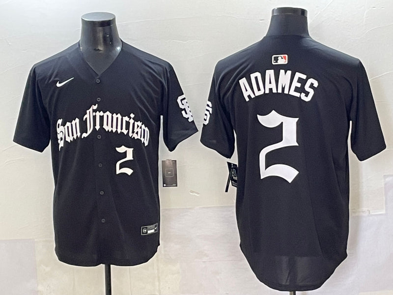 Men's San Francisco Giants Willy Adames #2 Black Jersey