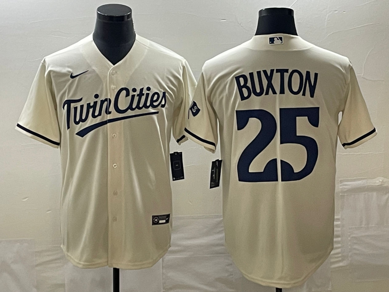 Men's Minnesota Twins Byron Buxton #25 Beige Alternate Jersey