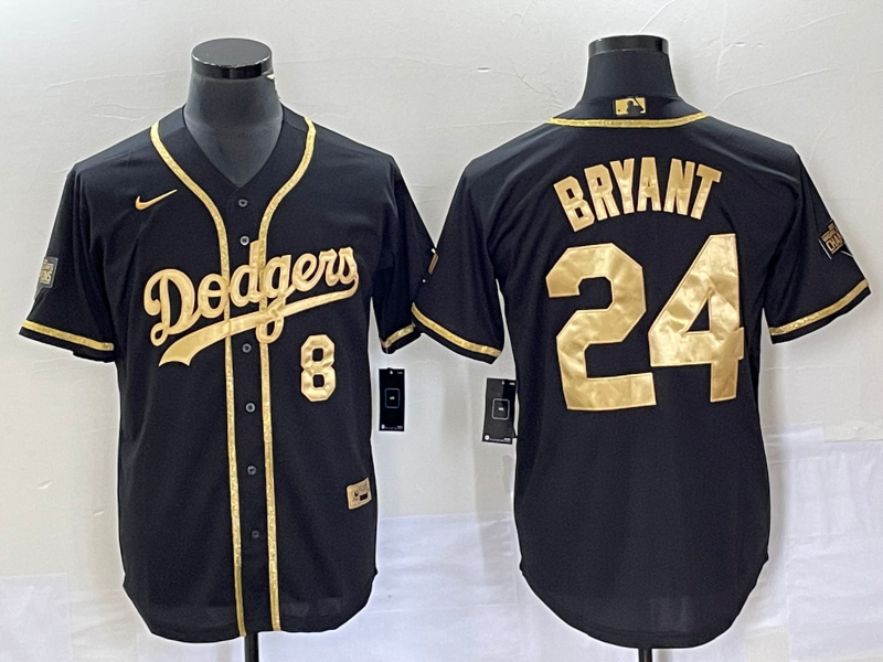 Men's Los Angeles Dodgers Kobe Bryant Black Jersey