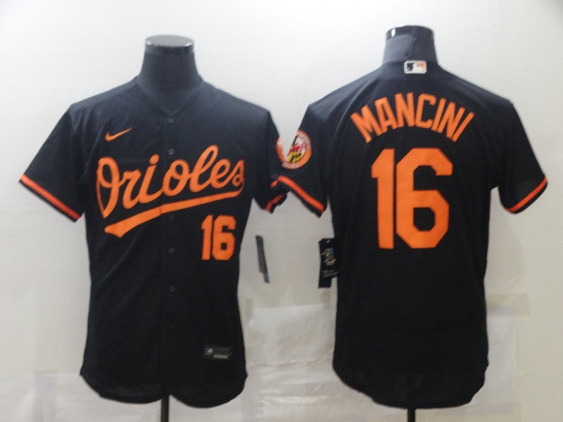Men's Baltimore Orioles Trey Mancini #16 Black Baseball Jersey