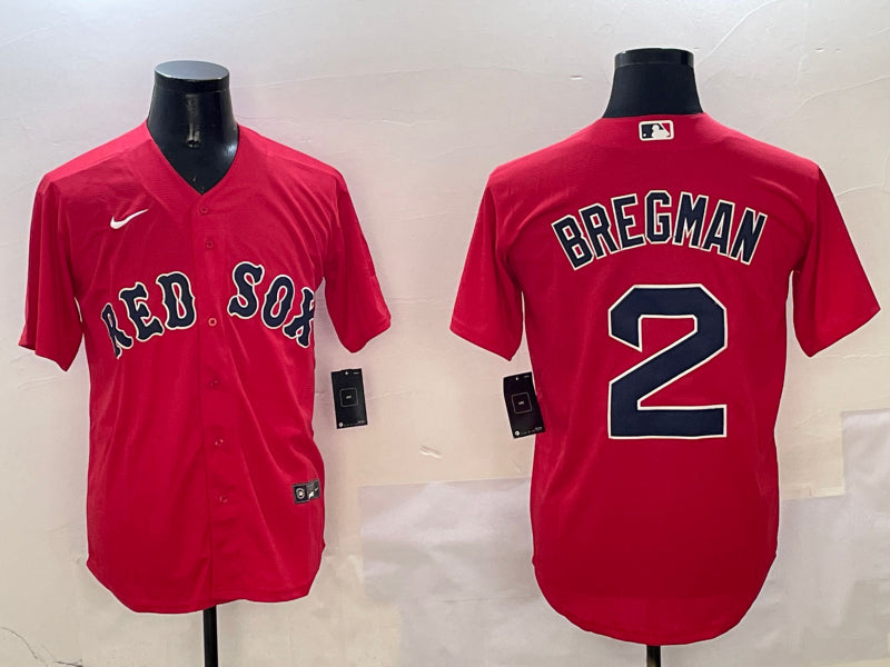 Men's Boston Red Sox Alex Bregman #2 Red Jersey