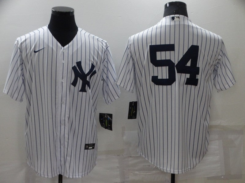 Men's New York Yankees Aroldis Chapman #54 White Name Jersey