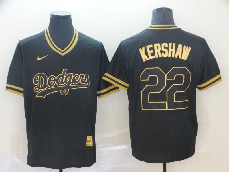 Men's Los Angeles Dodgers Clayton Kershaw #22 Black Stitched Jersey