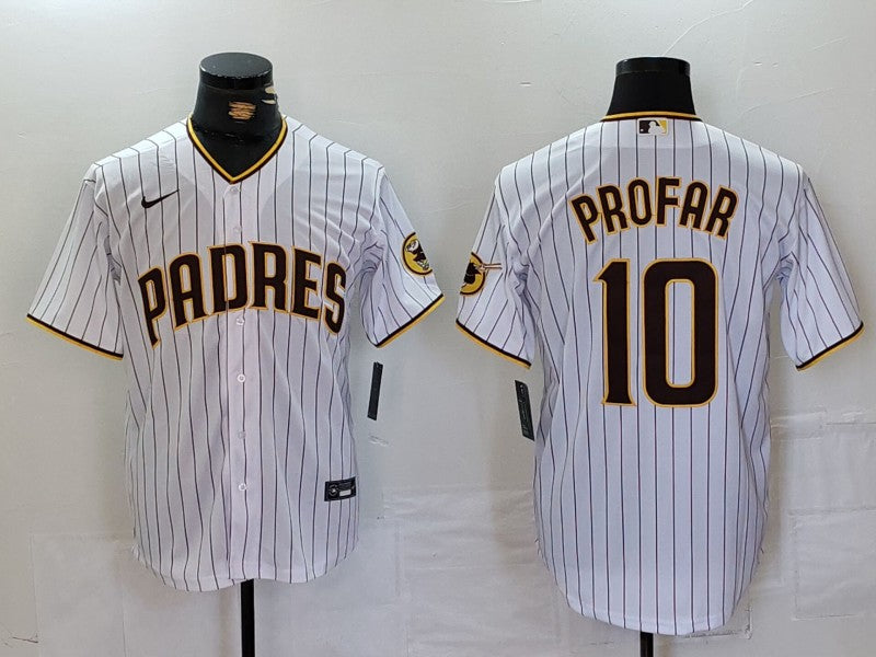 Men's San Diego Padres Jurickson Profar #10 White Jersey