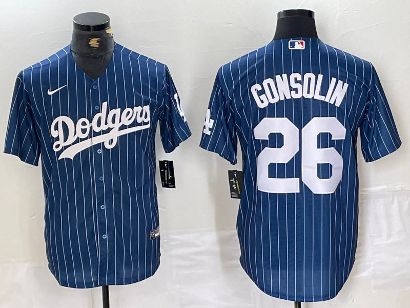 Men's Los Angeles Dodgers Tony Gonsolin #26 Blue Baseball Jersey