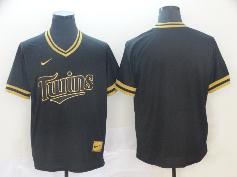 Men's Minnesota Twins Black Blank Jersey