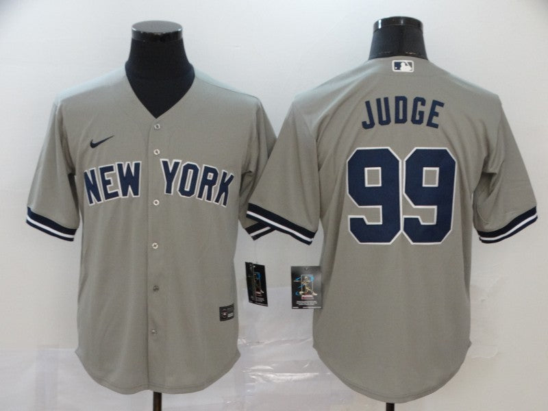 Men's New York Yankees Aaron Judge #99 Gray Baseball Jersey