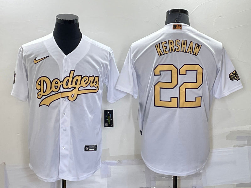 Men's Los Angeles Dodgers Clayton Kershaw #22 White Alternate Jersey