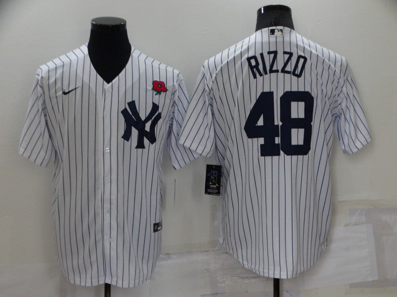 Men's New York Yankees Anthony Rizzo #48 White Jersey