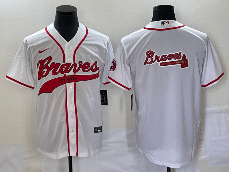 Men's Atlanta Braves White Team Jersey Joint Edition
