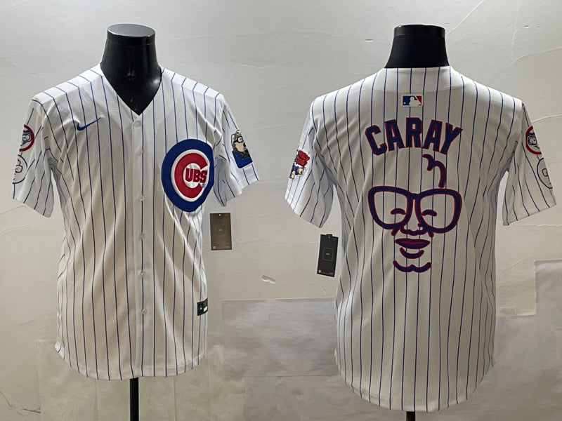 Men's Chicago Cubs Harry Caray White Jersey