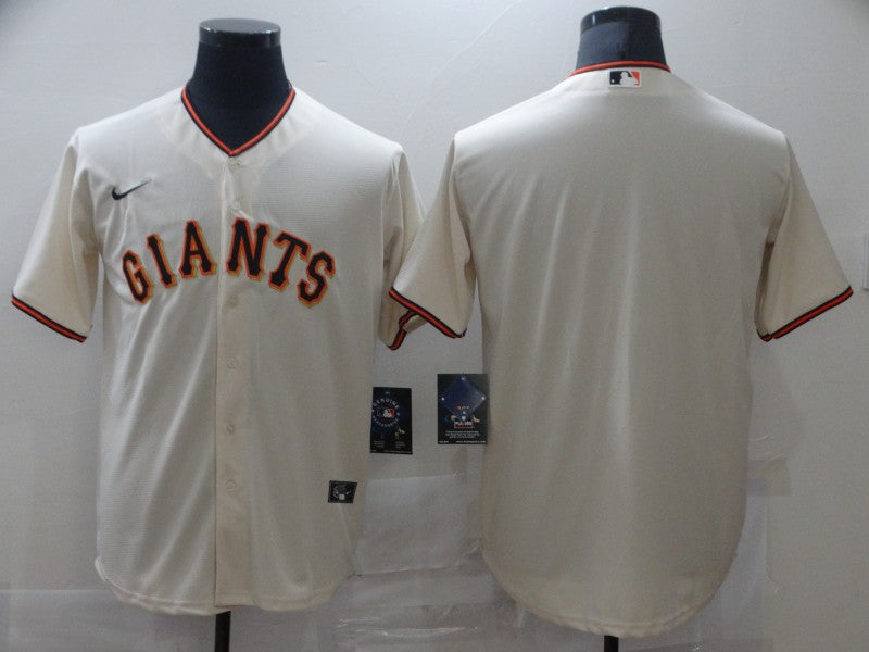 Men's San Francisco Giants Cream Home Blank Jersey
