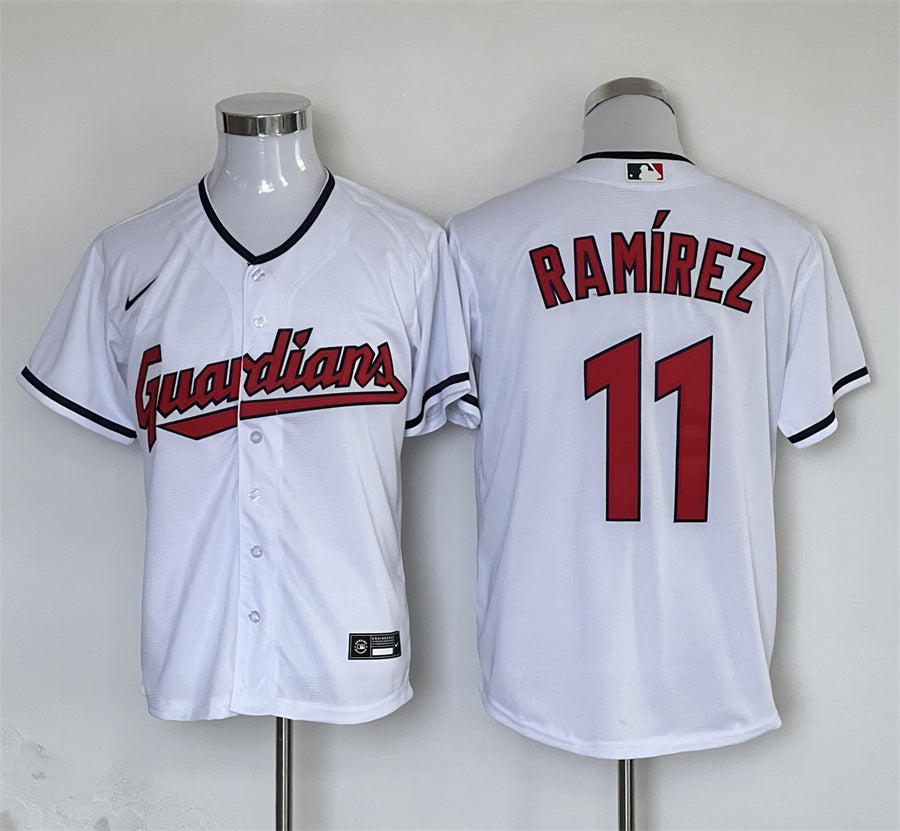 Men's Cleveland Guardians Jos¨¦ Ram¨ªrez Nike White Jers