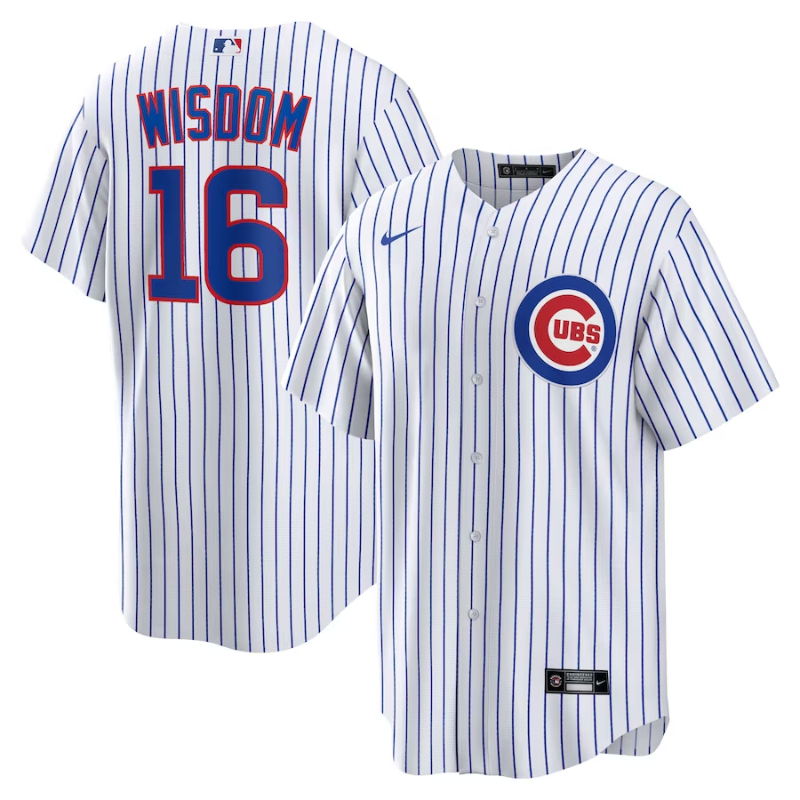 Men's Chicago Cubs Patrick Wisdom #16 White Jersey