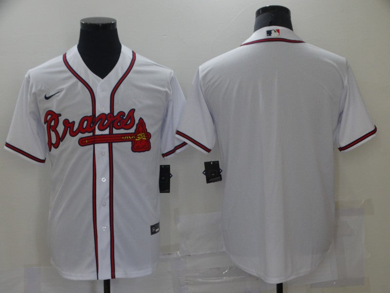 Men's Atlanta Braves White Home Blank Jersey
