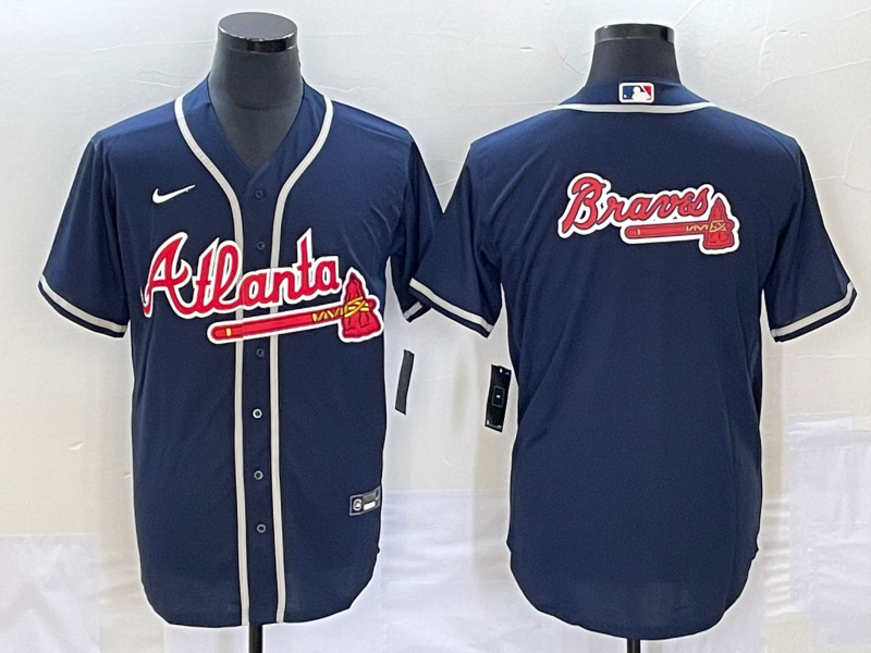 Men's Atlanta Braves Navy Team Jersey