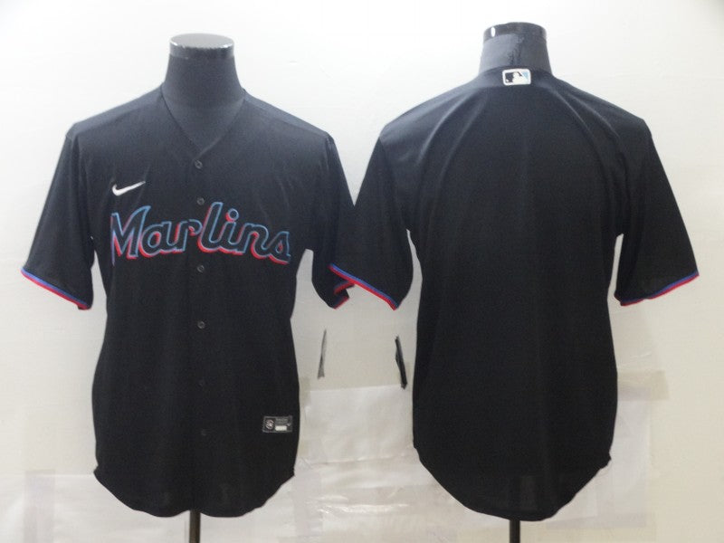 Men's Miami Marlins Black Alternate Blank Jersey