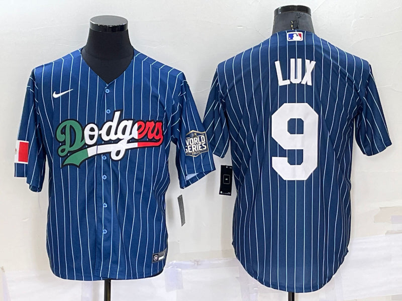 Men's Los Angeles Dodgers Gavin Lux #9 Blue Alternate Jersey