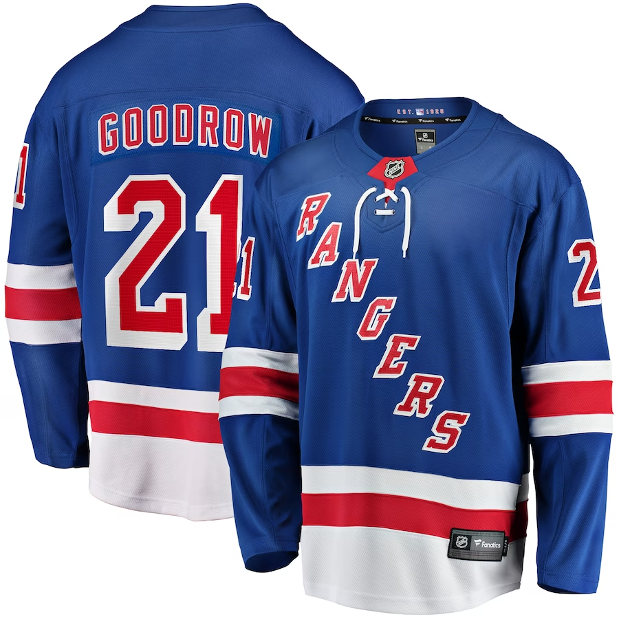 Men's New York Rangers Barclay Goodrow #21 Blue Jersey