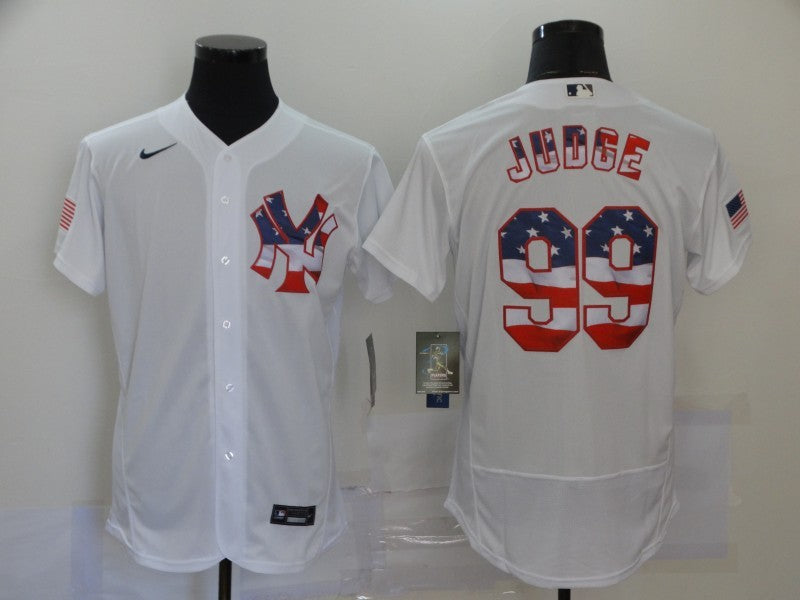 Men's New York Yankees Aaron Judge #99 White Authentic Jersey
