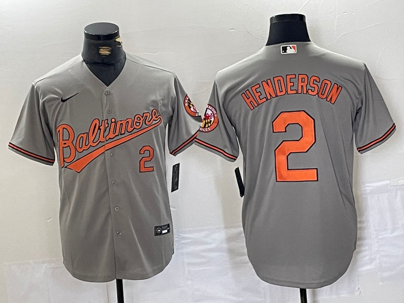 Men's Baltimore Orioles Gunnar Henderson #2 Gray Limited Jersey