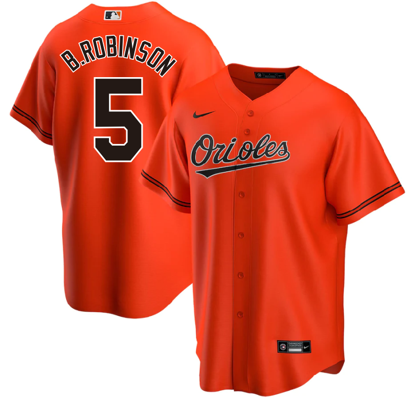 Men's Baltimore Orioles Brooks Robinson #5 Orange Baseball Jersey