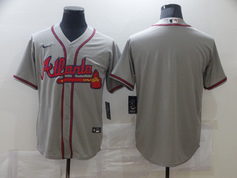 Men's Atlanta Braves Gray Blank Jersey