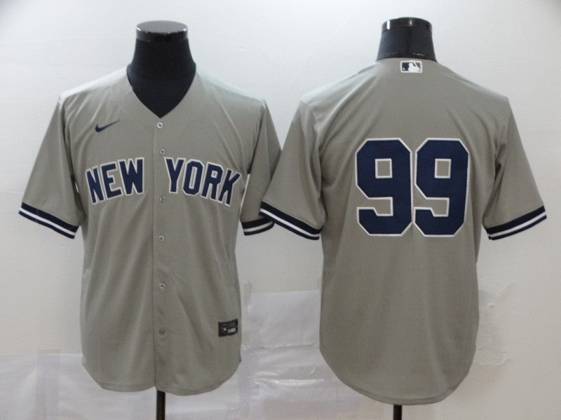 Men's New York Yankees Aaron Judge #99 Gray Name Jersey