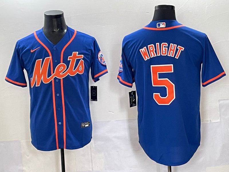 Men's New York Mets David Wright #5 Royal Jersey