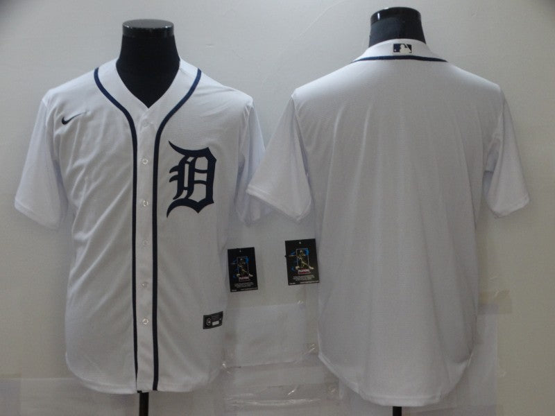 Men's Detroit Tigers White Home Blank Jersey