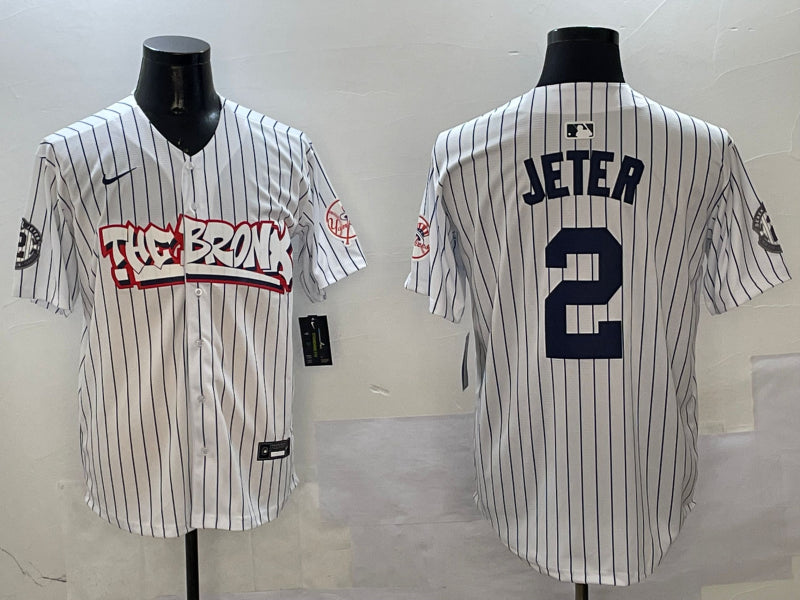 Men's New York Yankees Derek Jeter White Limited Jersey