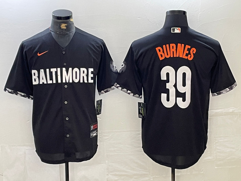 Men's Baltimore Orioles Corbin Burnes #39 Black City Connect Jersey